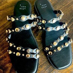 Black with gold shoes